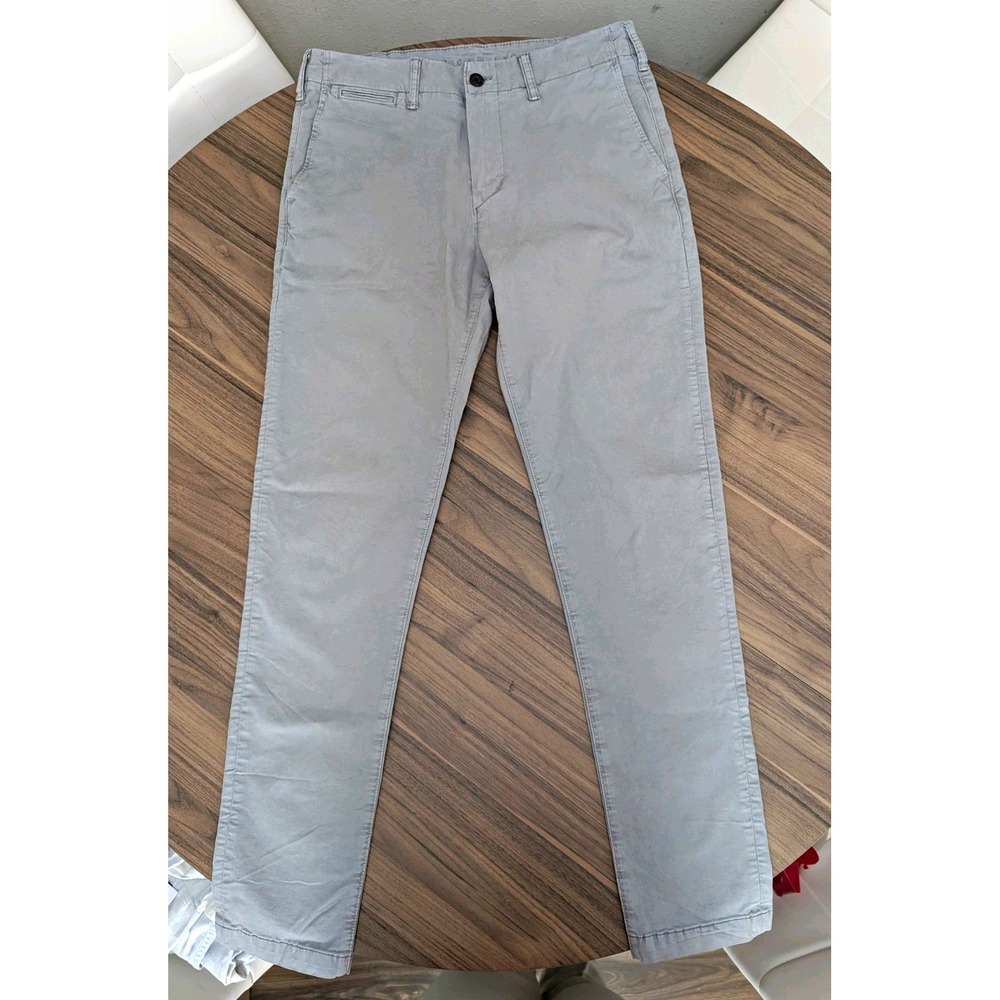 American Eagle Men's 32x34 Flex Chino Pants Gray Slim Casual Stretch